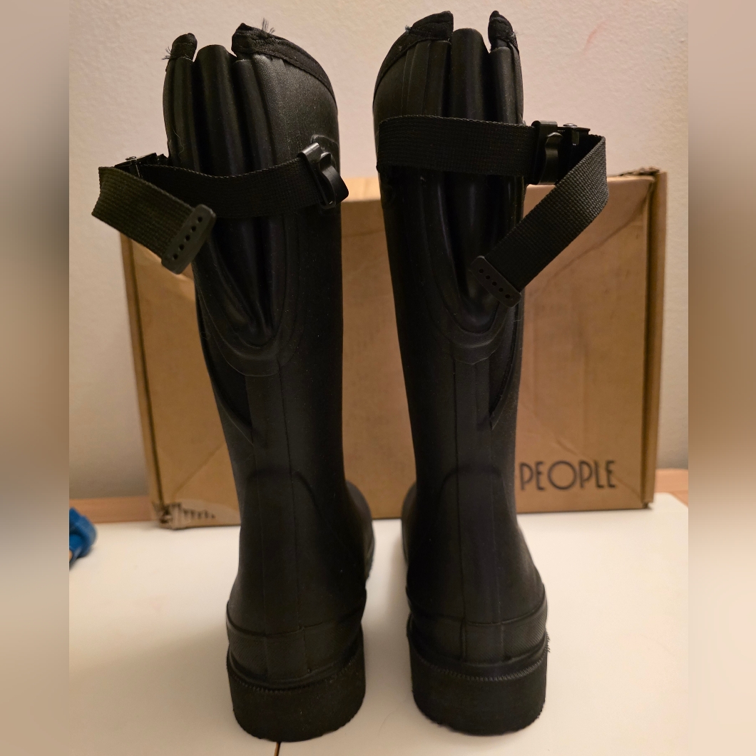 Nib Merry People Black Tall Darcy Gumboots - Mid-Calf Size 37-Retired — image 3 of 8